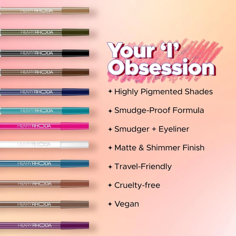 Hilary Rhoda Play n Blend Gel Eyeliner | One Stroke Application | Highly Pigmented | Matte & Shimmer Finish | 2 in 1 Smudger + Eyeliner | Butter Smooth Texture | 1.5g - (Purple Drama | Shade 12) thumbnail 5